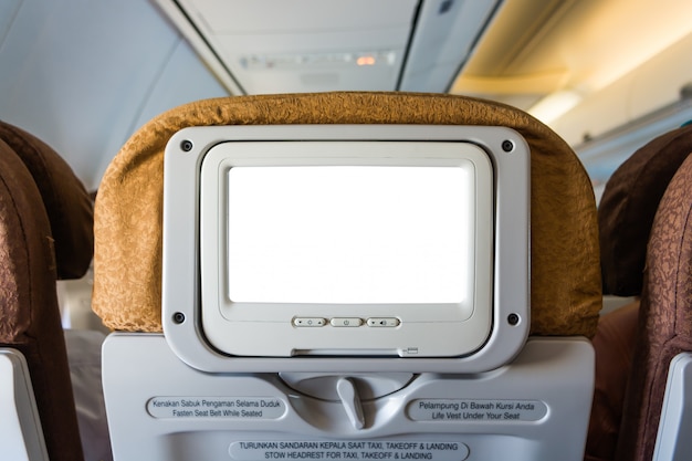Assento de avião com tela lcd individual