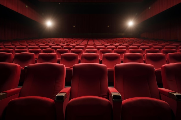 Assentos no cinema Uma bela imagem de ilustração Inteligência Artificial Geradora