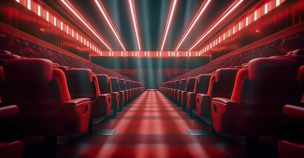 assentos vazios no cinema AI gerado