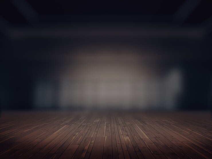 Foto assoalho de madeira, fundo de destaque do produto vitrine. renderização 3d