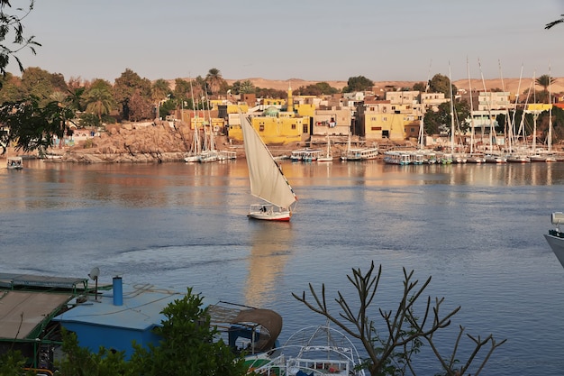 Assuan Stadt in Ägypten am Nil