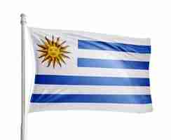 Foto el asta de la bandera de uruguay