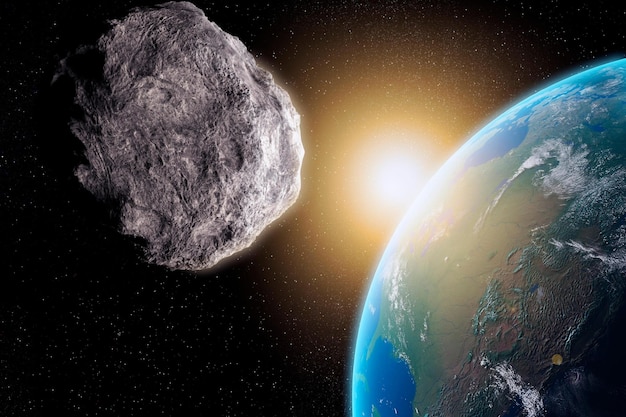 Foto asteroide cerca de la tierra