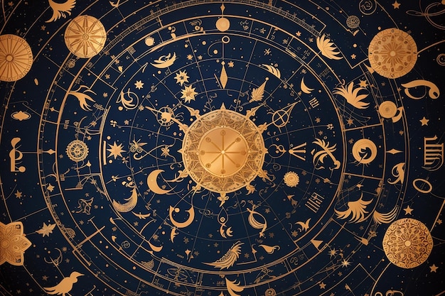 Astrologie Horoskop Muster Textur Hintergrund Grafikdesign