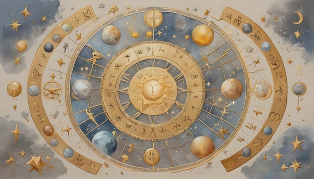 Foto astrologischer horoskopkreis