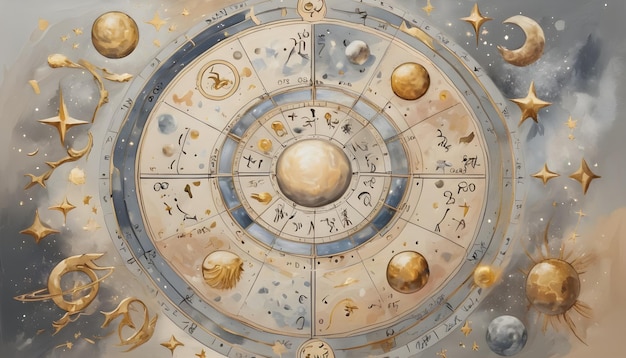 Foto astrologischer horoskopkreis