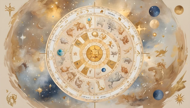 Foto astrologischer horoskopkreis