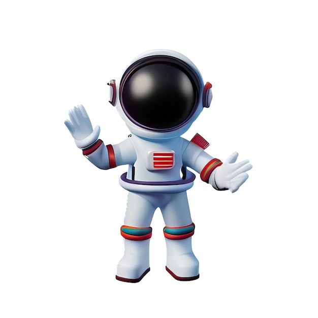 Astronaut 3D-Illustration generiert von KI