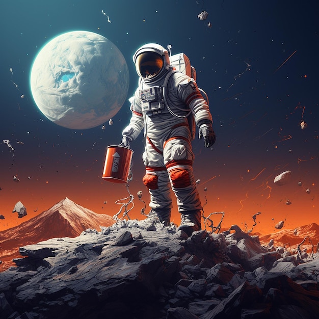 Astronaut auf dem Mond