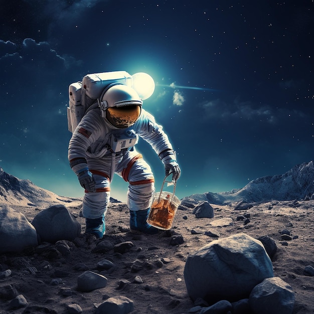 Astronaut auf dem Mond