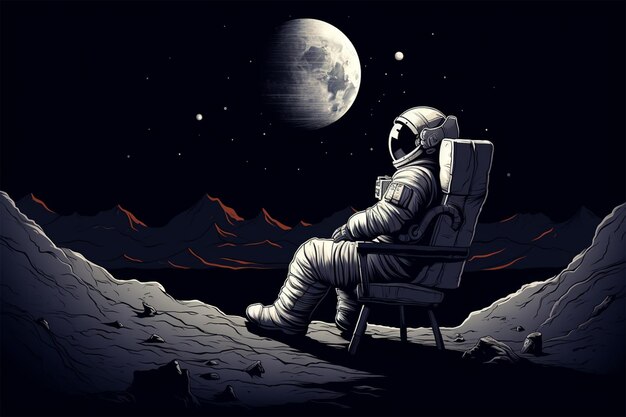 Astronaut auf dem Mond