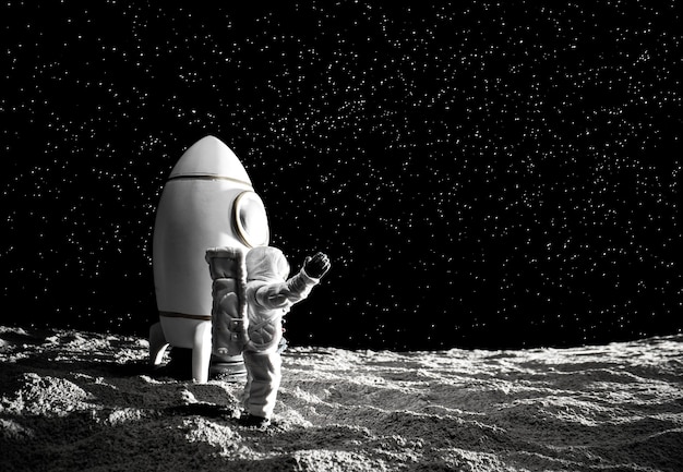 Astronaut beim Weltraumspaziergang. Kosmische Kunst, Science-Fiction-Tapete. Schönheit des Weltraums. Milliarden von Galaxien im Universum