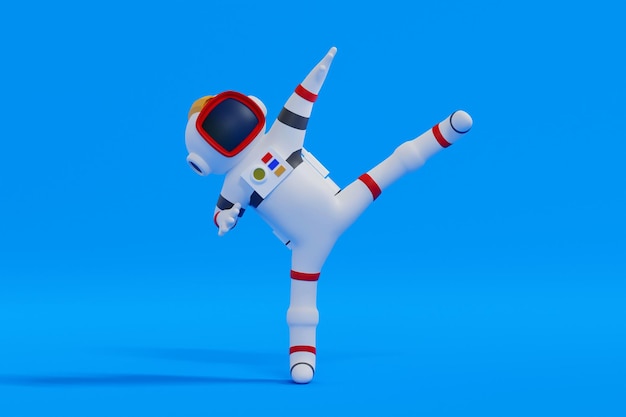 Astronaut dap oder dapping dance science technology space adventure discovery 3D-Rendering