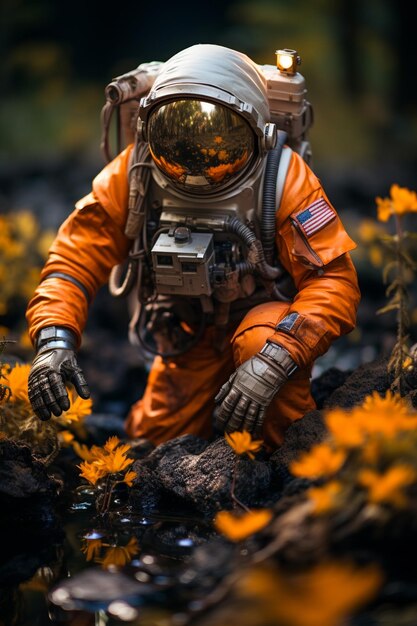 Astronaut im Anzug HD 8K Wallpaper Stock Photographic Image