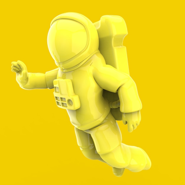 Astronaut im Weltraum - 3D-Illustration