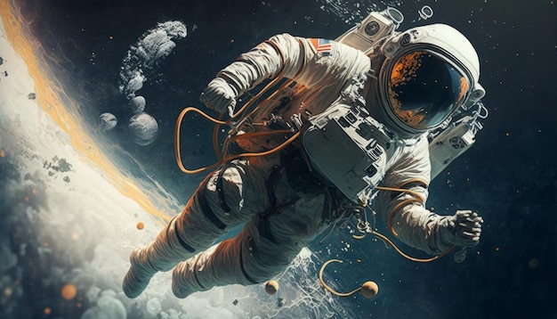 Astronaut im Weltraum Generative KI
