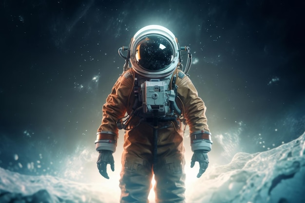 Astronaut im Weltraum Hintergrund Illustration AI Generativ