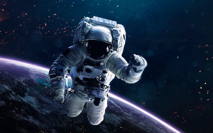 Foto astronaut. im weltraum