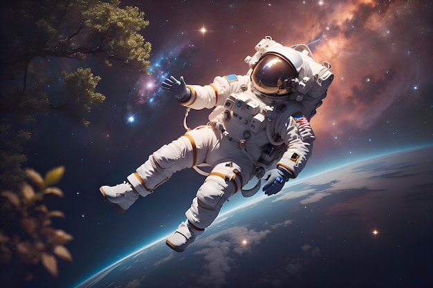 Foto astronaut im weltraum