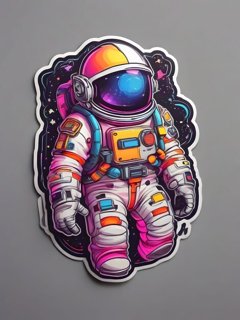 Astronaut in der Weltraumskizze für Ihr Design Vektorillustration