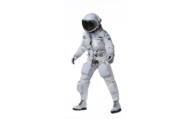 Astronauta aislado sobre un fondo blanco