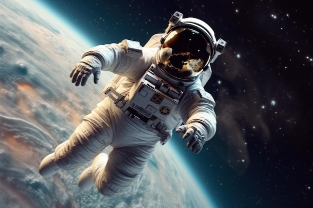 astronauta ao infinito e além da IA generativa