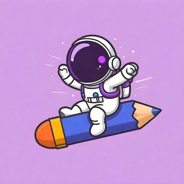 Foto astronauta astronauta vetor arte estrela desenho animado ícone ilustração ciência tecnologia foguete galáxia