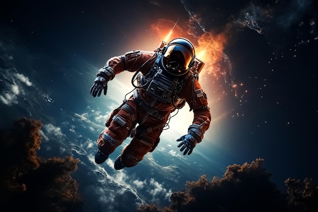 Astronauta en caminata espacial