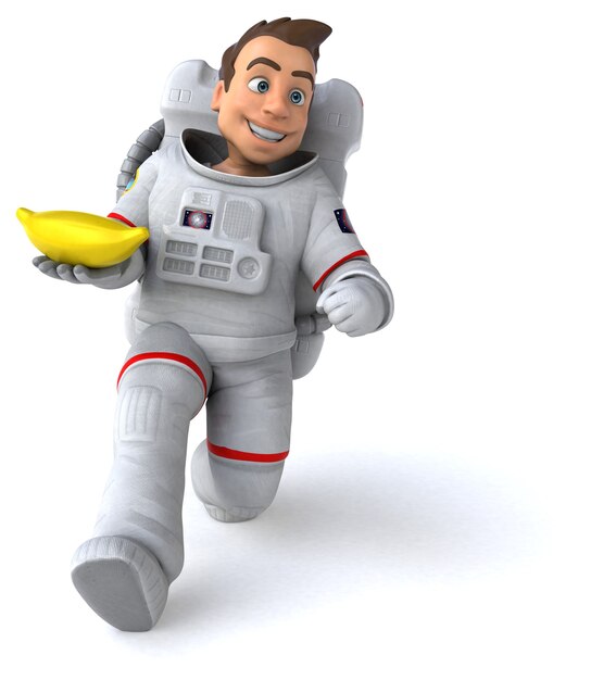 Astronauta divertido - ilustração 3d