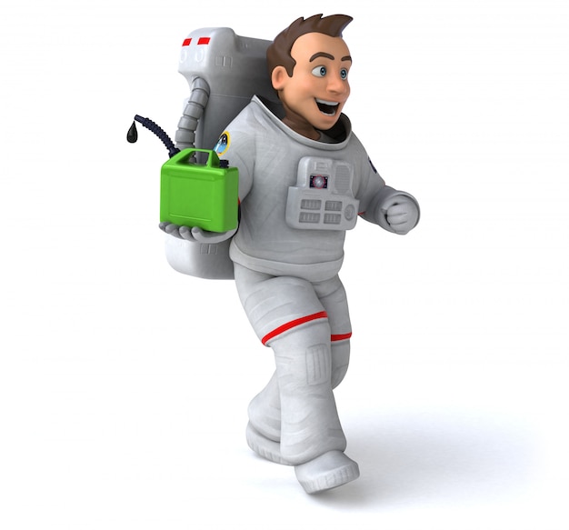 Astronauta divertido - Ilustración 3D