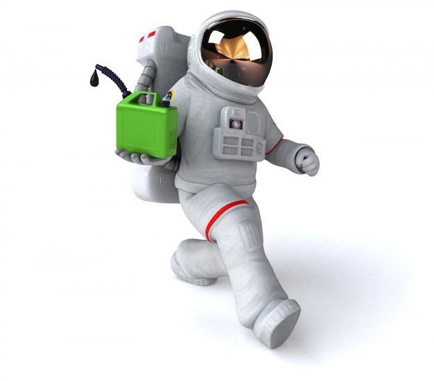 Astronauta divertido - Ilustración 3D