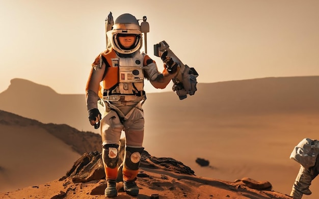 astronauta em Marte