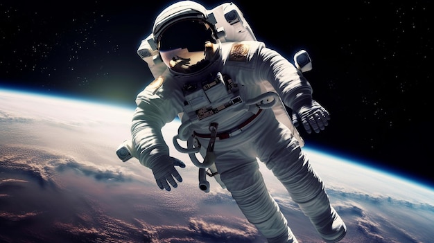 Astronauta em órbita IA generativa