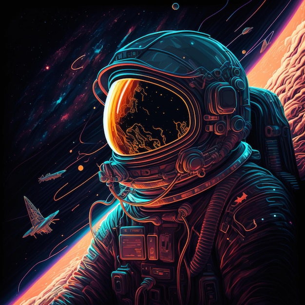 Astronauta en el espacio exterior