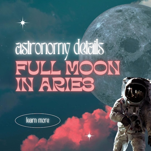 un astronauta en el espacio con la luna y las palabras cita astrológica cita en la portada