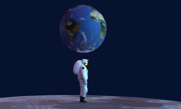 Astronauta espacio luna planeta futuro ciencia fantasía cosmos tierra mundo viaje estrella viaje cuenta regresiva tecnología vuelo espacio hombre sistema global ingeniería papel pintado fondo vista nocturna