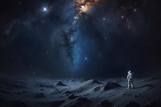 Foto astronauta en el espacio profundo