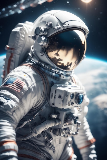 astronauta en el espacio y trajeastronauta en el espacio y trajeastronauta con traje espacial y astronauta en el espacio