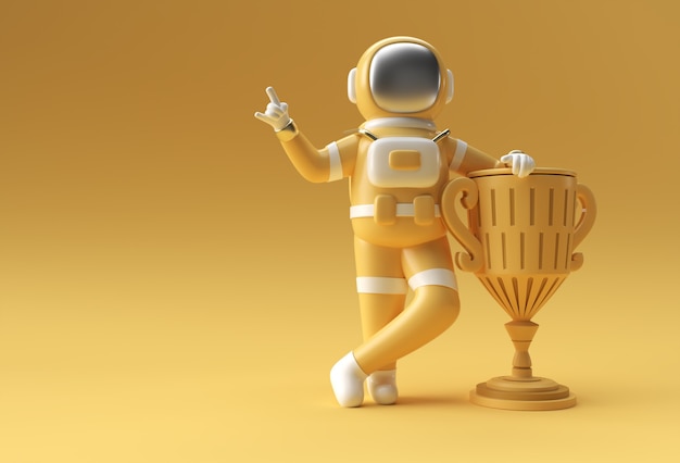 El astronauta exitoso obtuvo el primer premio en la representación 3D del trofeo.