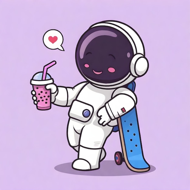 Foto astronauta hombre del espacio arte vectorial estrella icono de dibujos animados ilustración ciencia tecnología cohete galaxia