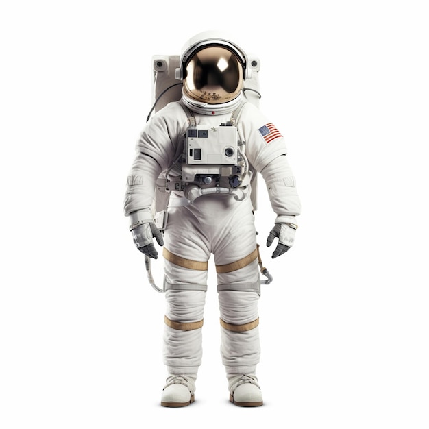 astronauta isolado em fundo branco