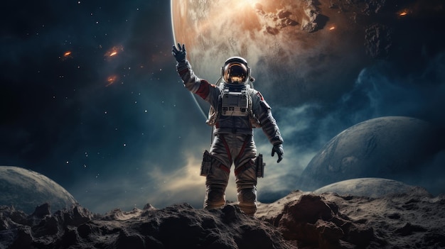 Astronauta en la luna