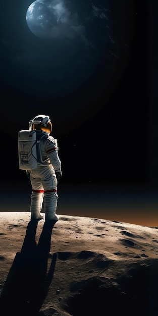 Foto un astronauta en la luna