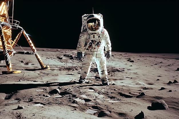 Un astronauta en la luna