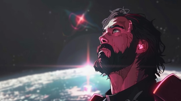 Astronauta mirando las estrellas