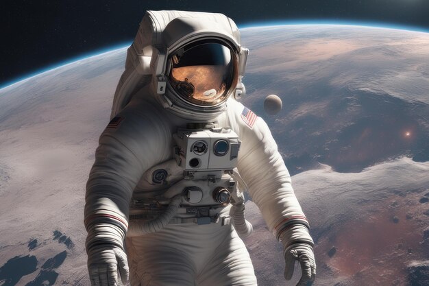 Foto astronauta no espaço elementos desta imagem fornecida pela nasa 3d renderingastronauta no espaço elemento