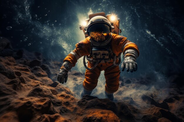 Astronauta no espaço sideral Generative AI