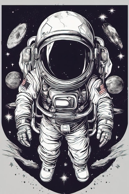 Astronauta no espaço sideral