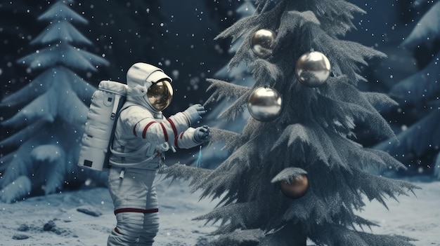 Astronauta para o Natal e o Ano Novo