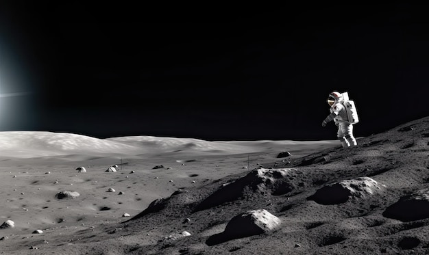 Astronauta varado solo en la luna Creando usando herramientas generativas de IA